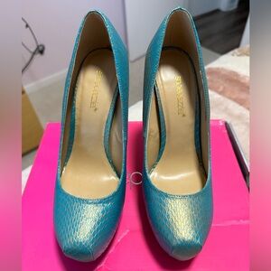 Snake skin pattern heels